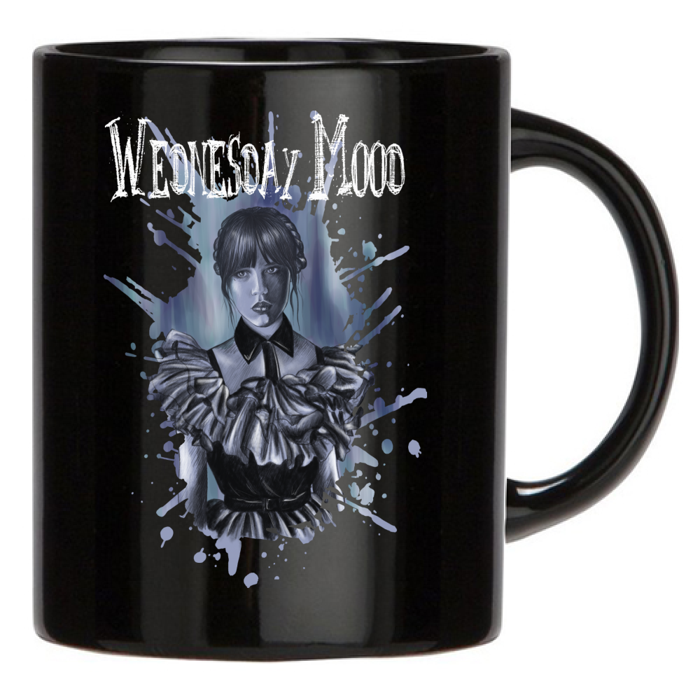 Tazza Nera T-SHIRT WOMAN WEDNESDAY MOOD B