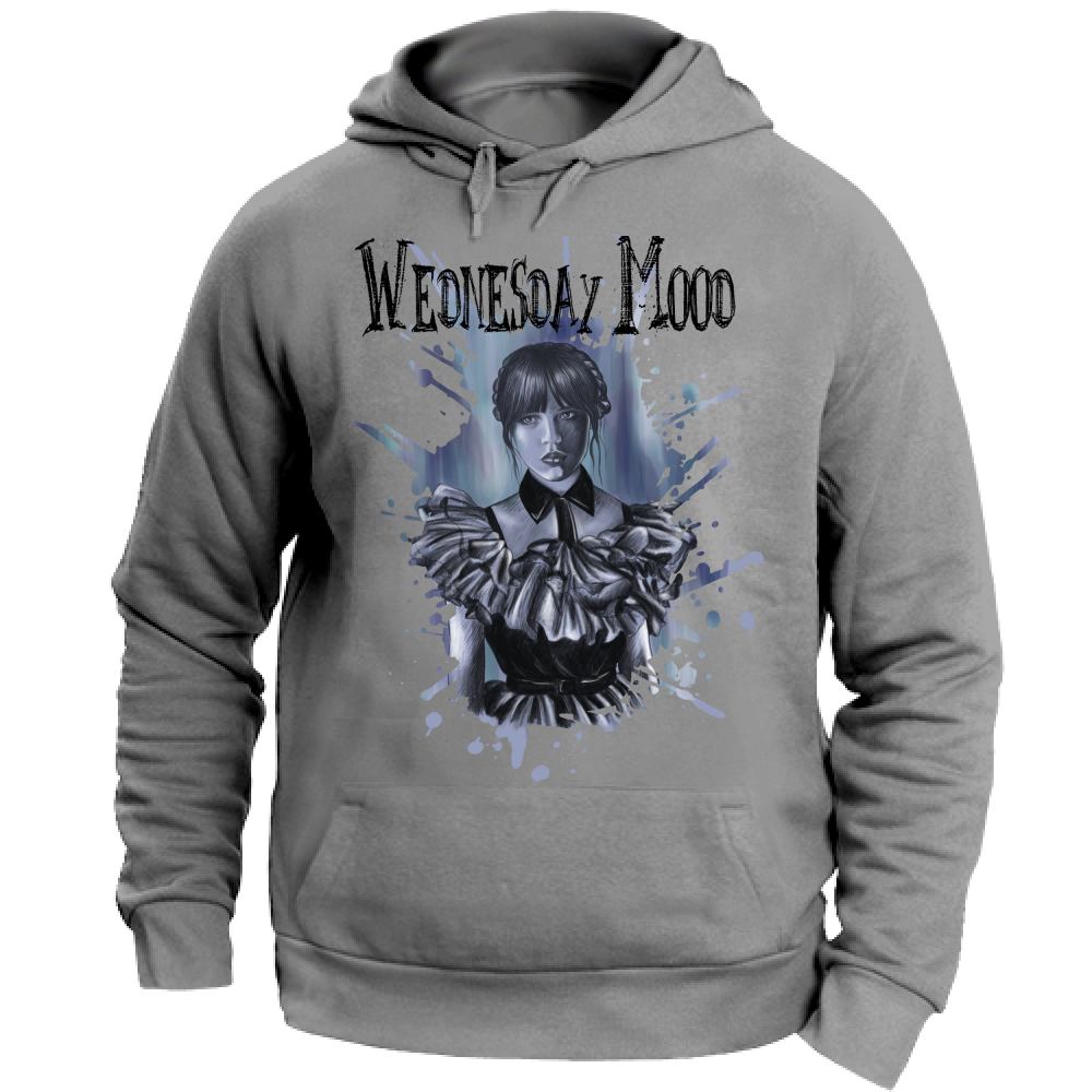 Felpa Unisex con Cappuccio T-SHIRT WOMAN WEDNESDAY MOOD