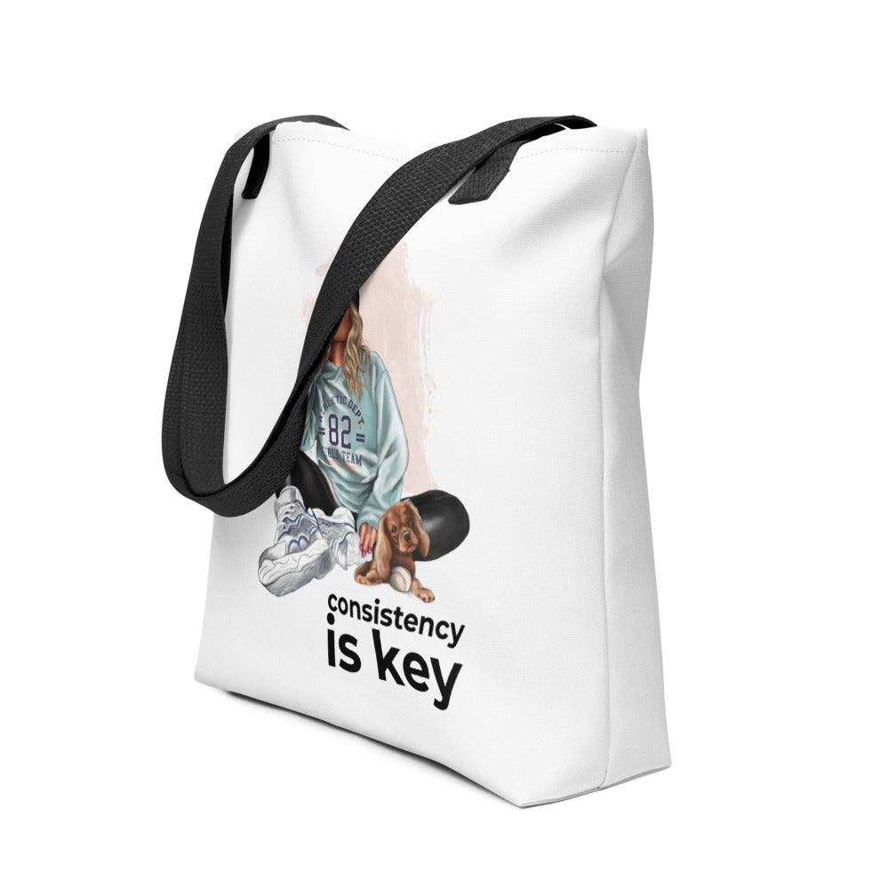 Tote bag GIRL AND DOG