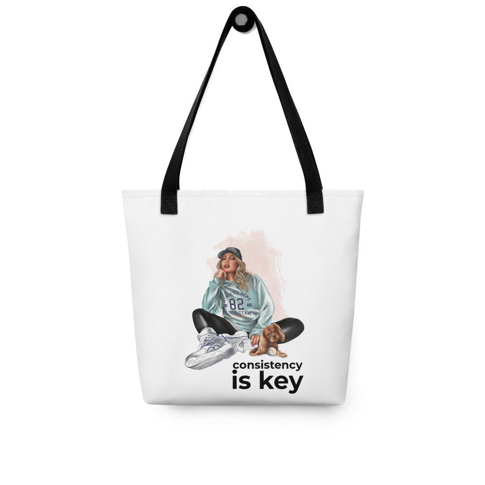 Tote bag GIRL AND DOG