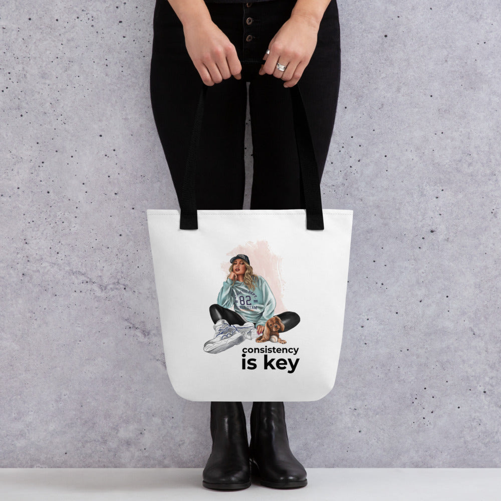 Tote bag GIRL AND DOG