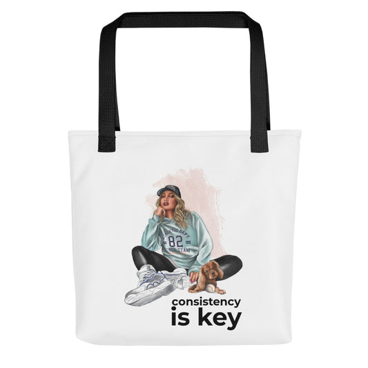 Tote bag GIRL AND DOG