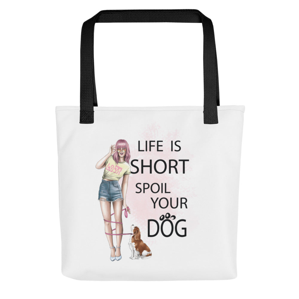 Tote bag GIRL AND DOG