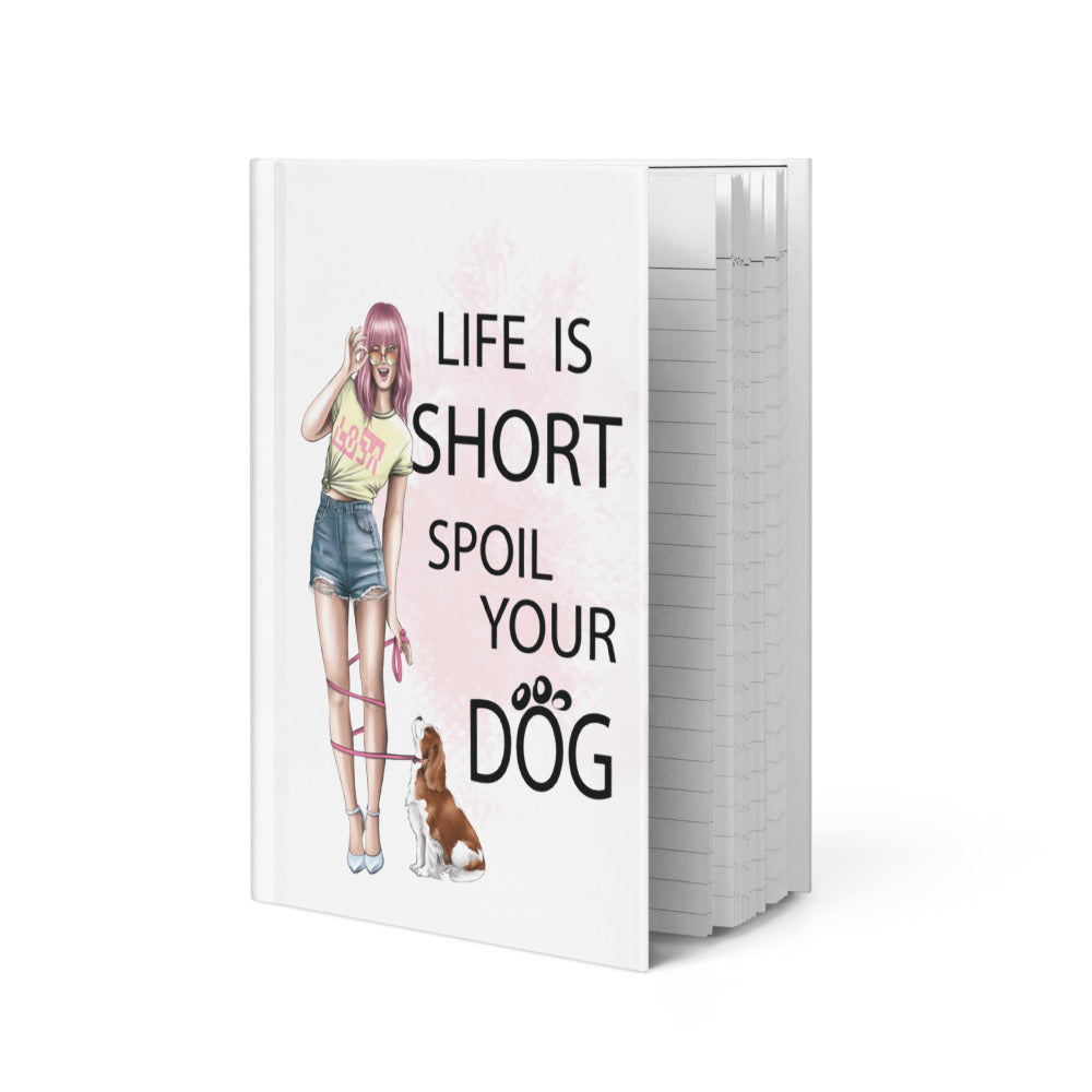 Hardcover journal matte GIRL AND DOG