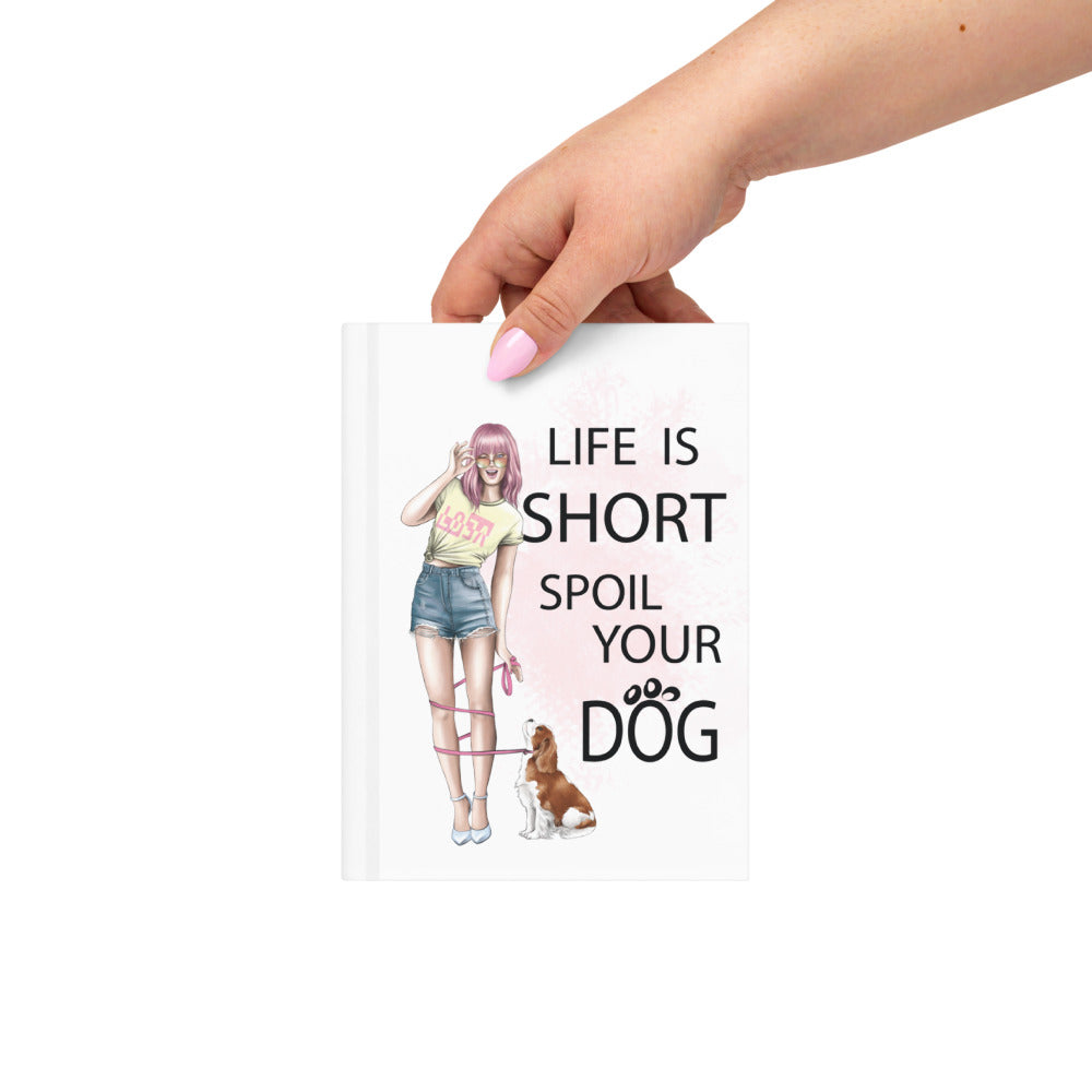 Hardcover journal matte GIRL AND DOG