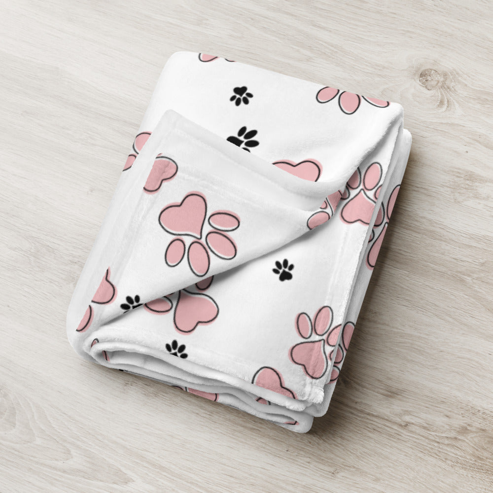 Throw Blanket pink Paw