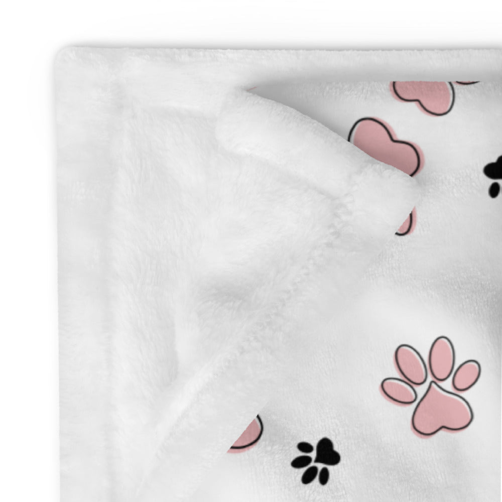 Throw Blanket pink Paw