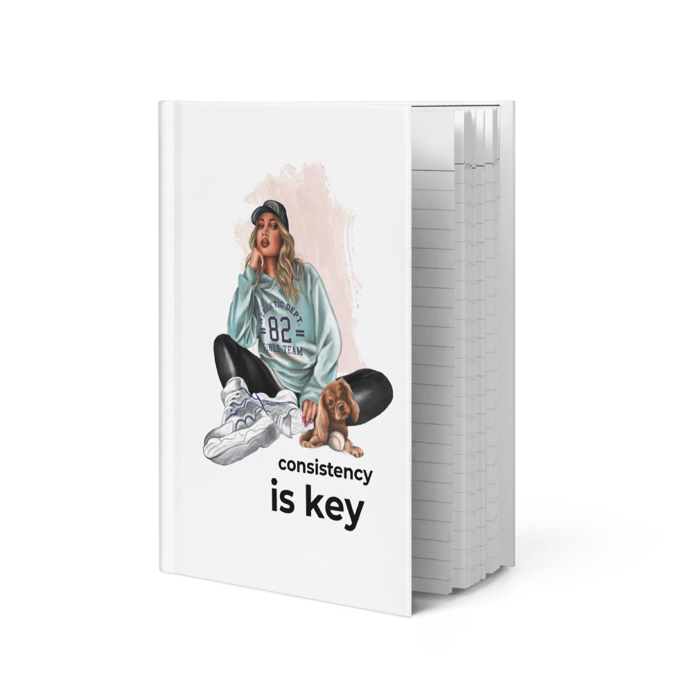 Hardcover journal matte GIRL AND DOG