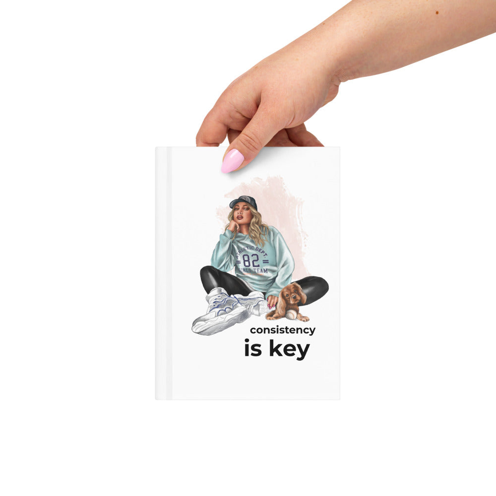 Hardcover journal matte GIRL AND DOG