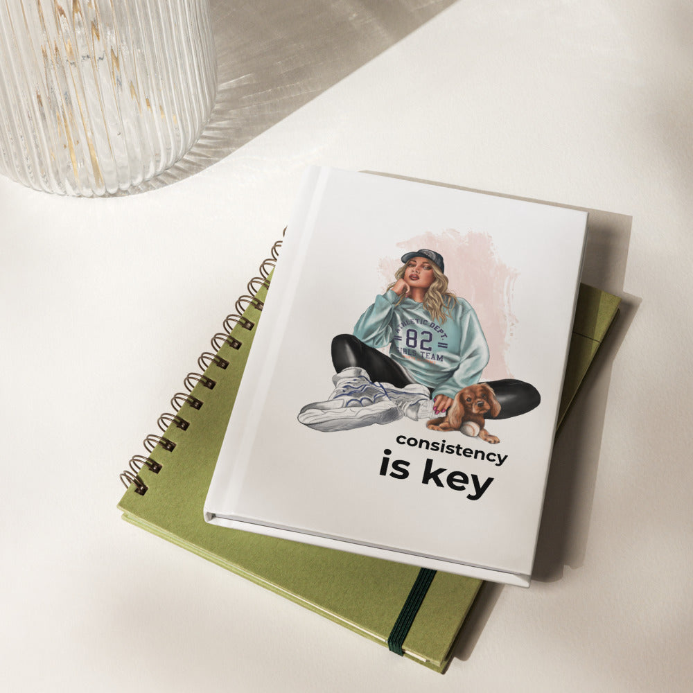 Hardcover journal matte GIRL AND DOG