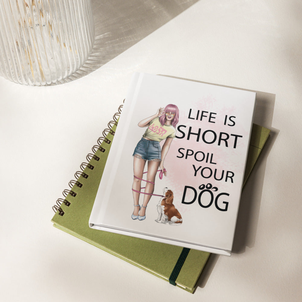 Hardcover journal matte GIRL AND DOG