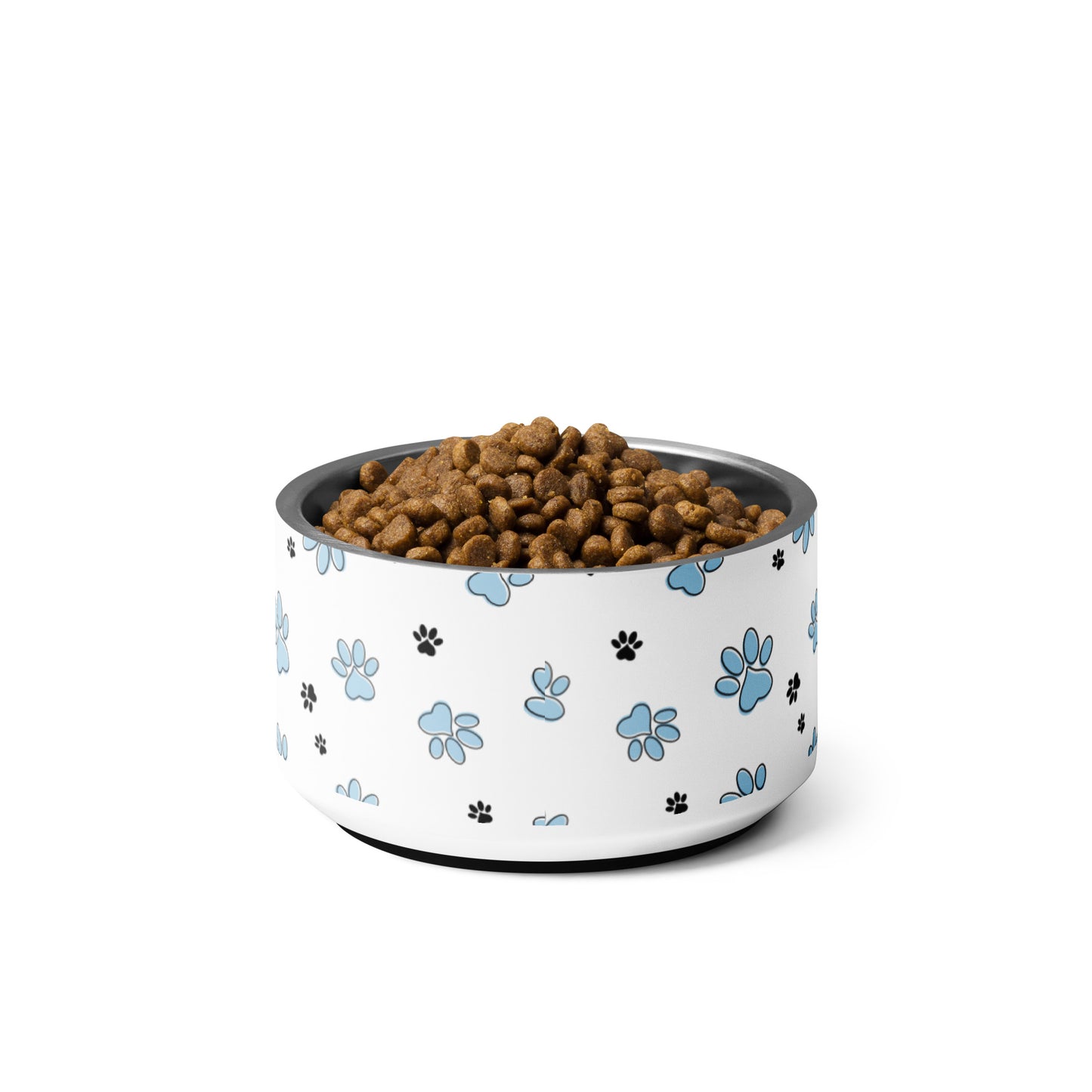 Pet bowl blue paw pattern