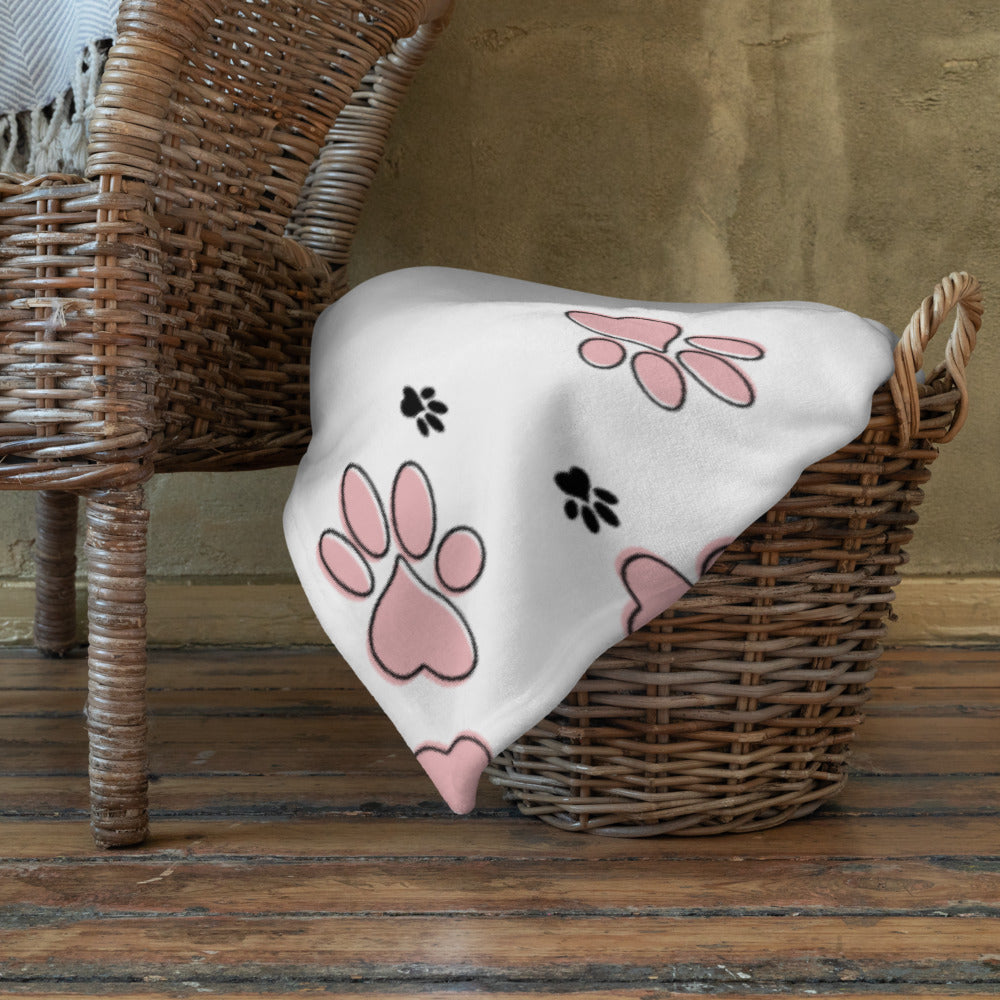 Throw Blanket pink Paw