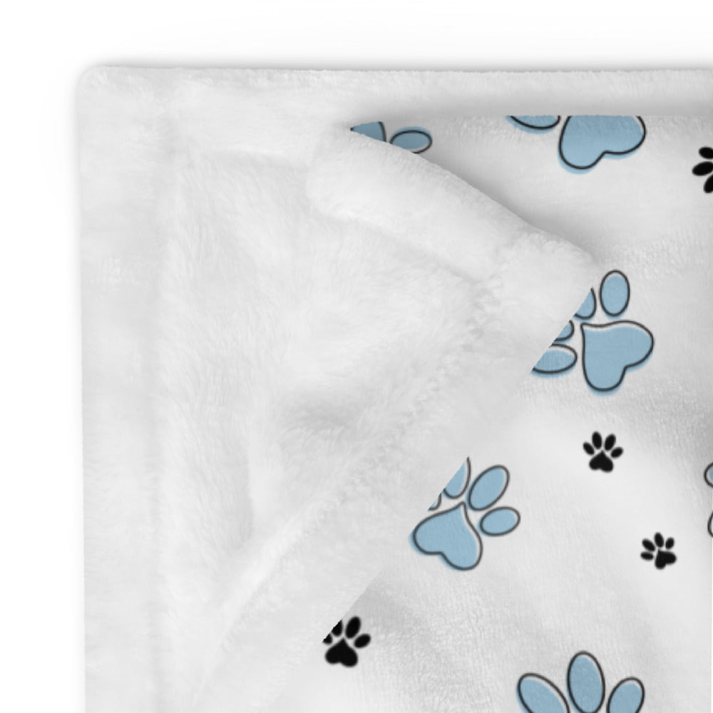 Throw Blanket blue Paw